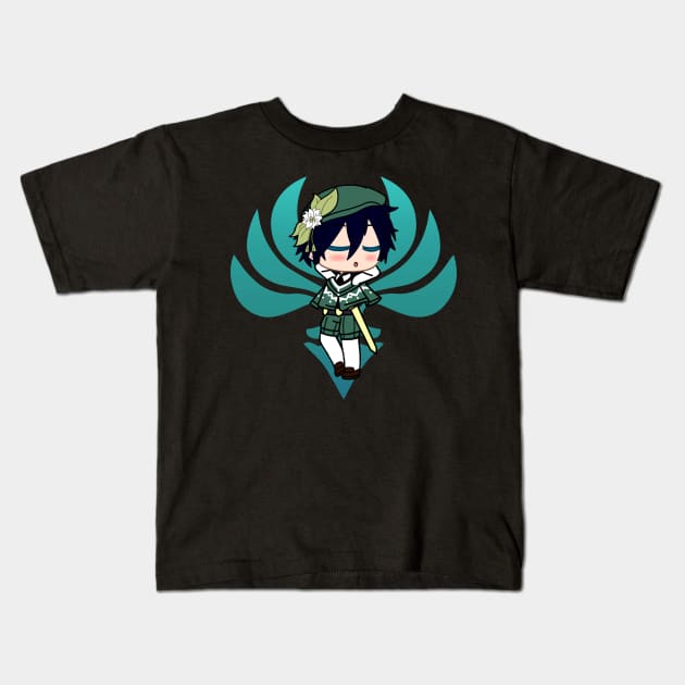 Gacha Life Venti Kids T-Shirt by UwU Kitty